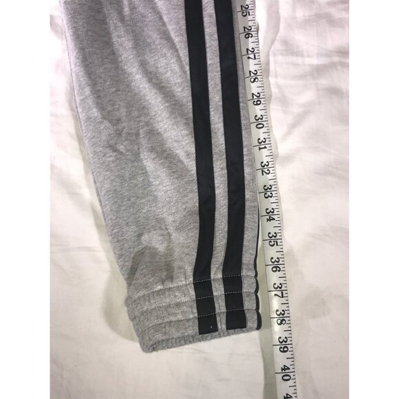 Adidas NWT Boys Heather Gray With Black Stripes 2 Pocket Athletic Jogger Pants - Picture 7 of 9